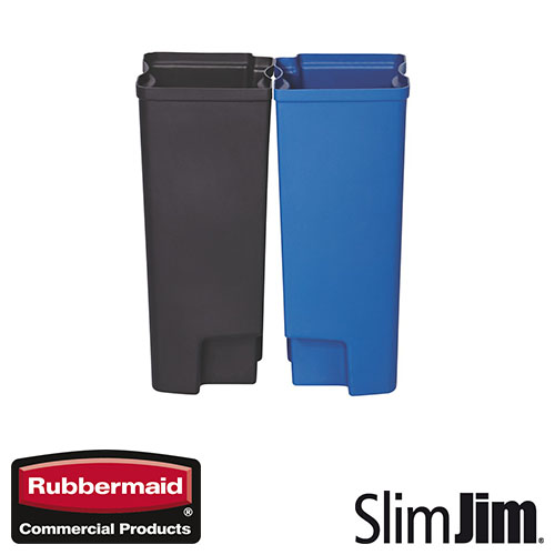 Binnenbak dubbel recycling Slim Jim Front Step On Rubbermaid Rubbermaid 30 liter